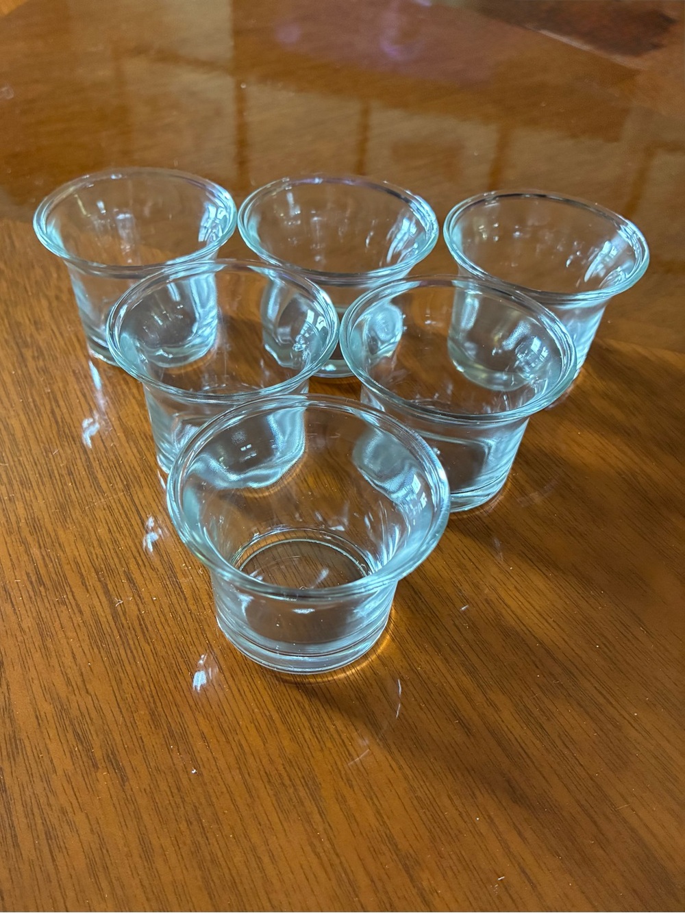 Clear Glass Votive Candle Holders - Set of 6